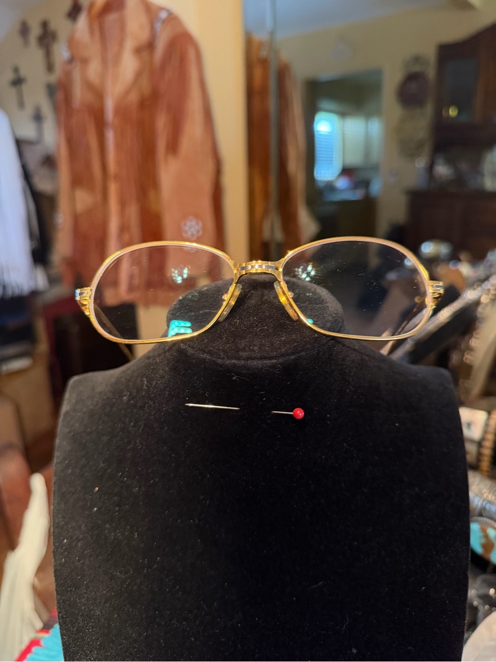Vintage Panthere Gold Plated Wire Frames